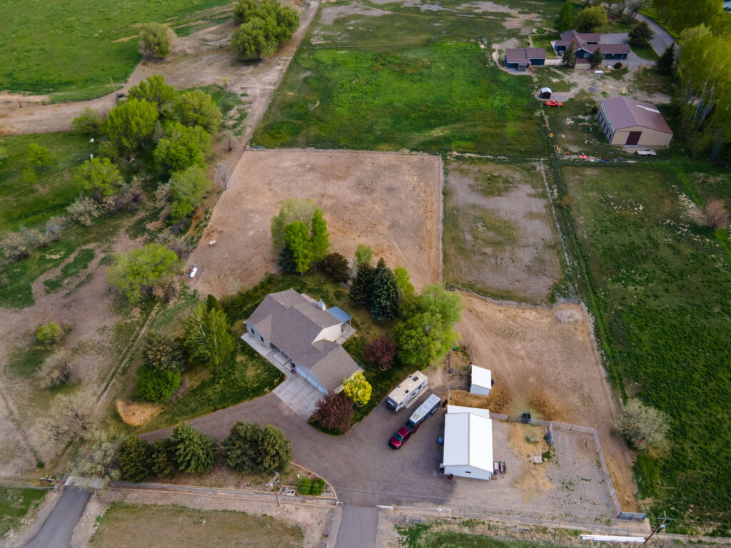 6659 Riverview property view looking south green